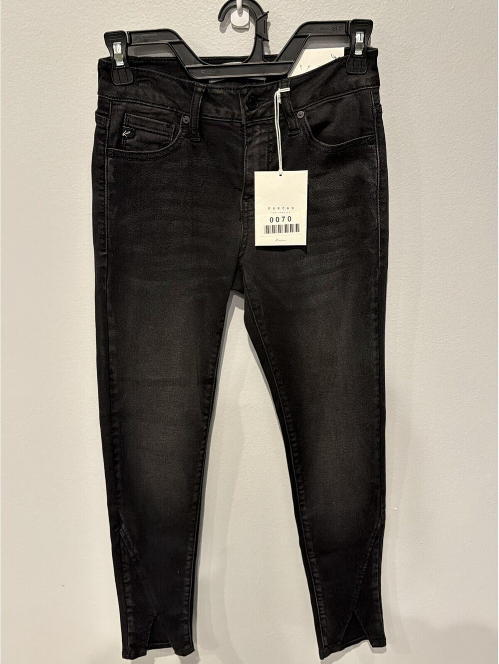 NWT Kancan Black Skinny Jeans Women’s Size 1/24 Ankle Skinny Midrise